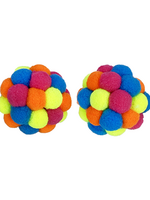 Cat toy with rattles / PomPom / Set of 2