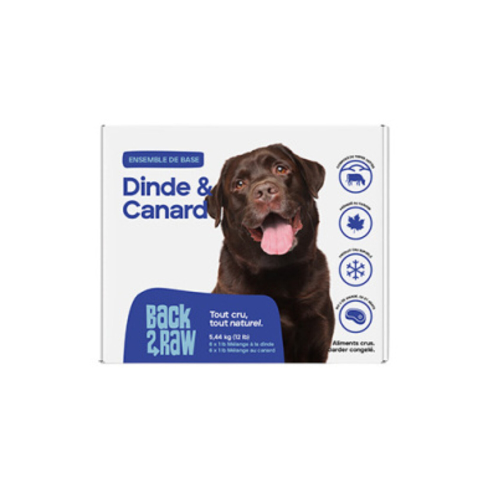 Dinde & pâte de canard Nourriture congelée pour chiens 12 lb