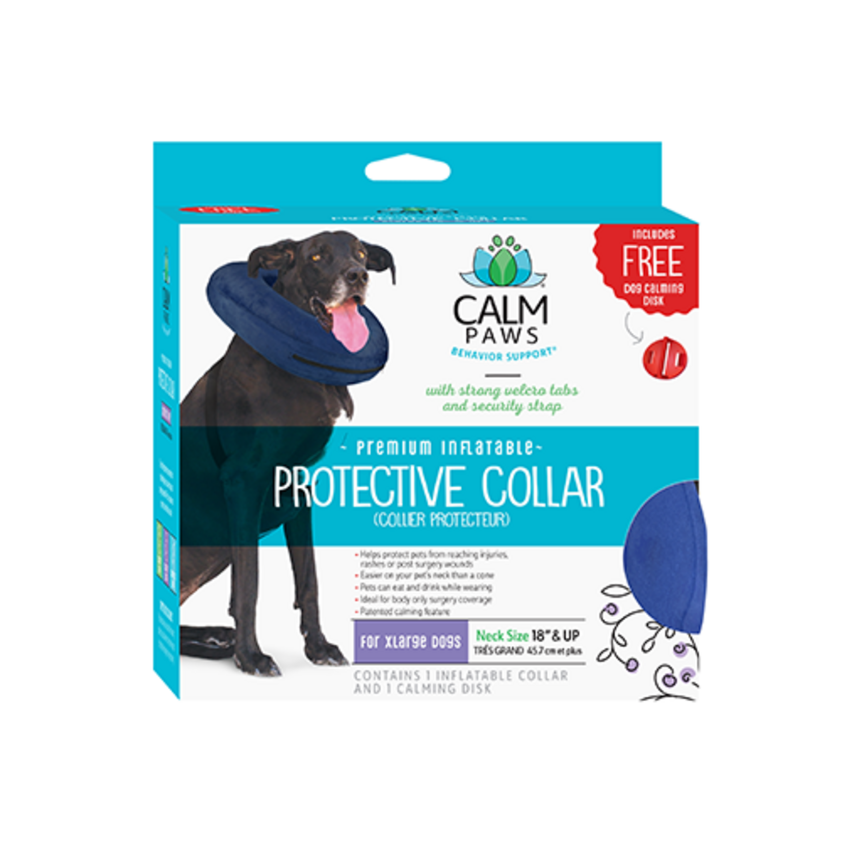 Protective Collar with Dog Calming Disc
