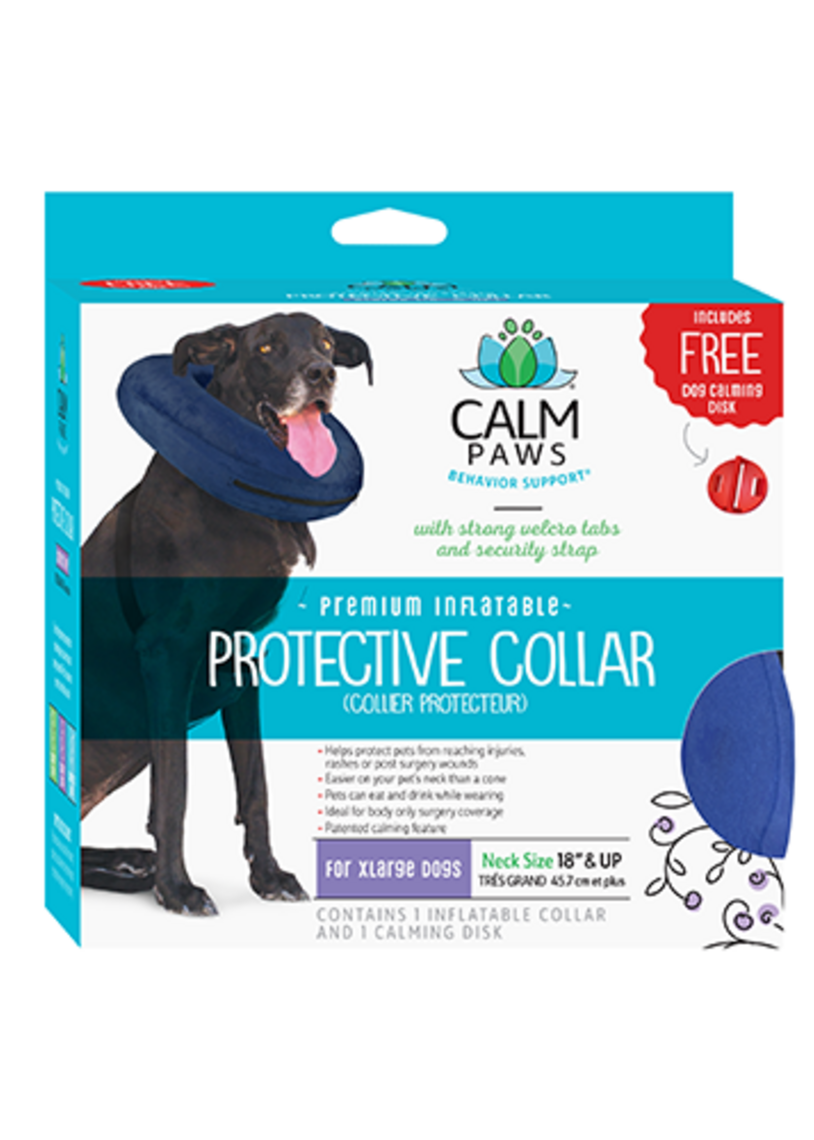 Protective Collar with Dog Calming Disc