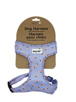 Harnais - Néoprène Pour Chien - Bleu Ciel  - Motifs  Mandarines