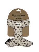 Harness - Neoprene for Dog - Gray - Mushroom Patterns
