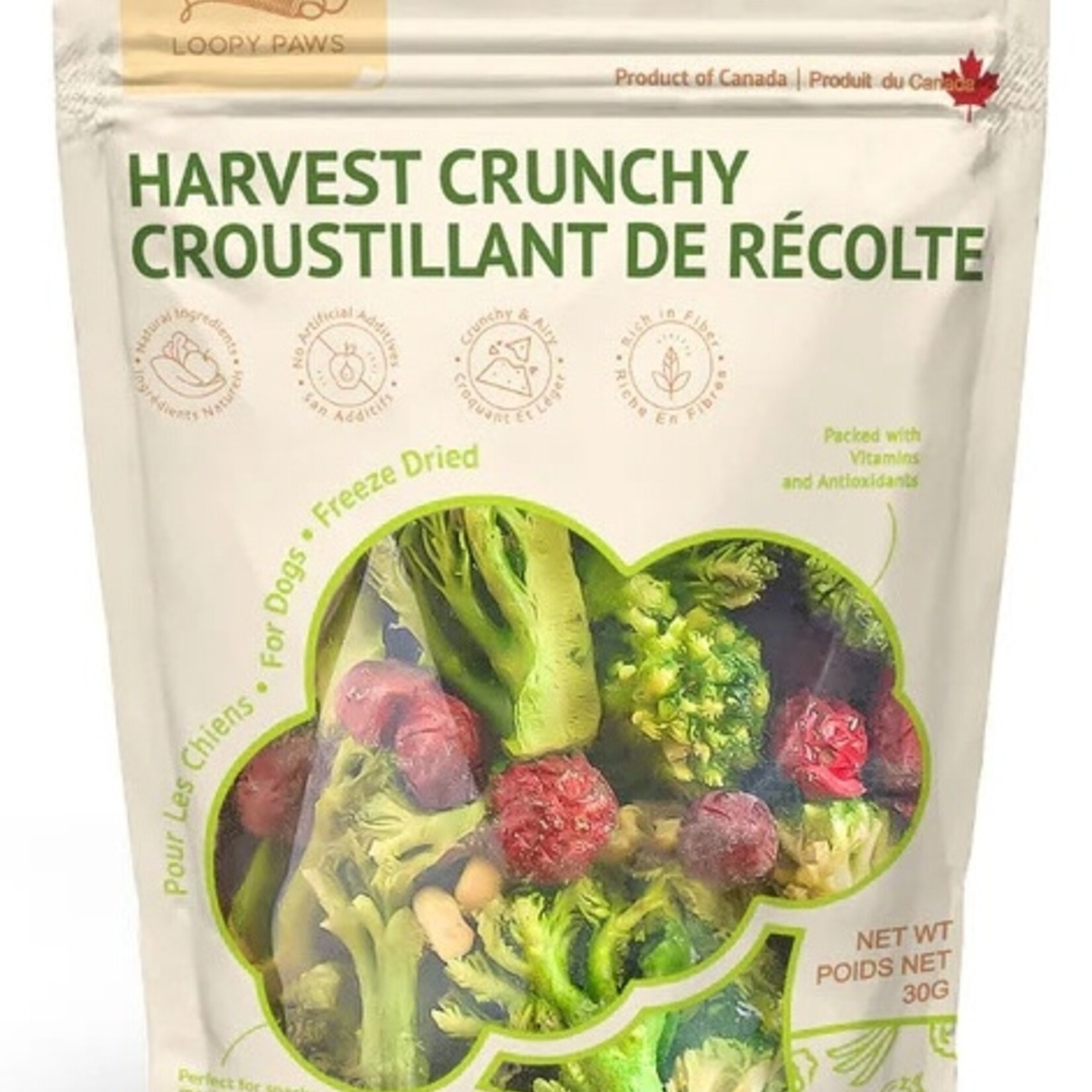 LOOPY PAWS Crunchy Brocoli - Maïs  Canneberges - 30 g