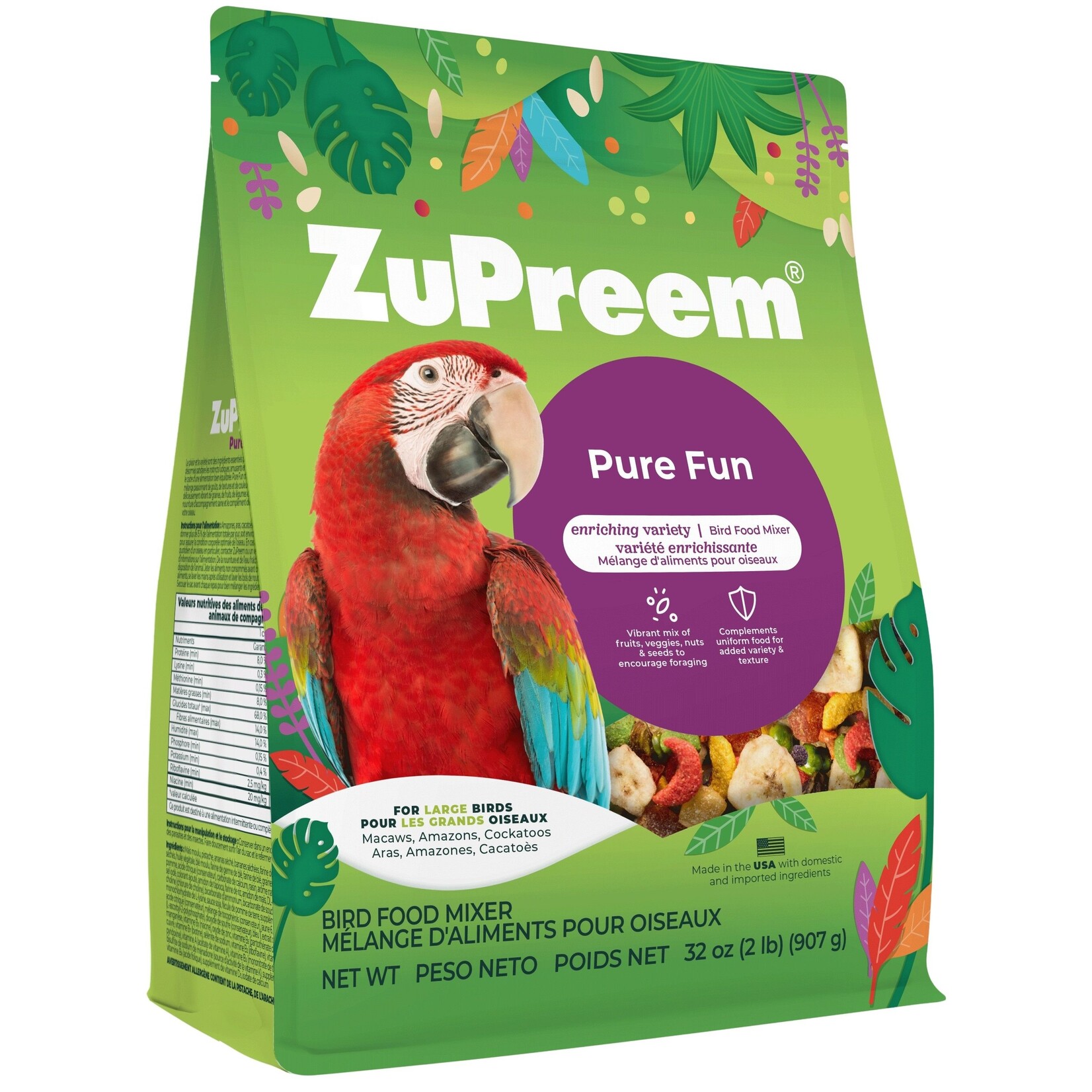 Mixed food - Macaws - Amazons - Cockatoos / 2 lb