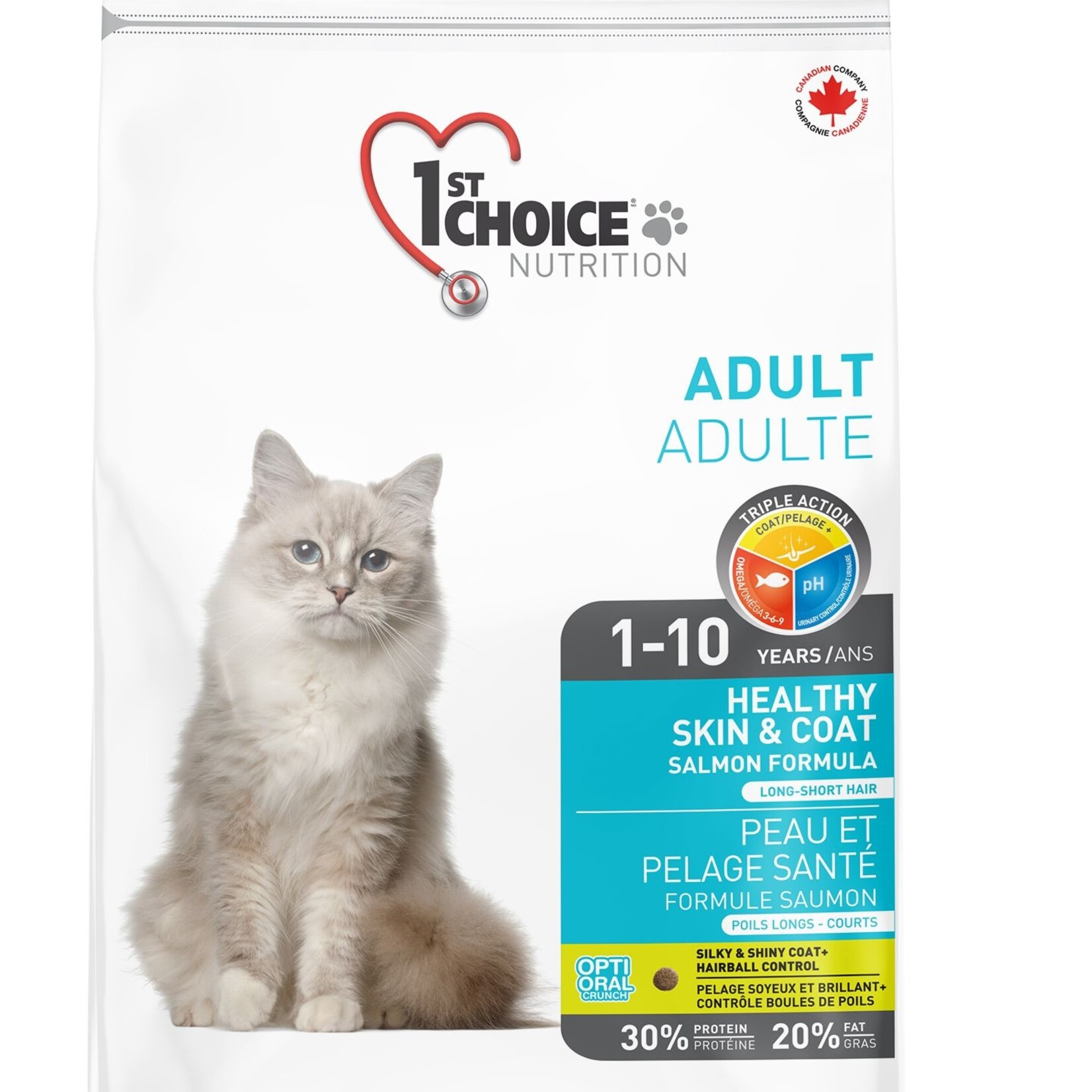 1St Choice Nourriture Pour Chat, Peau Et Pelage Santé - Saumon