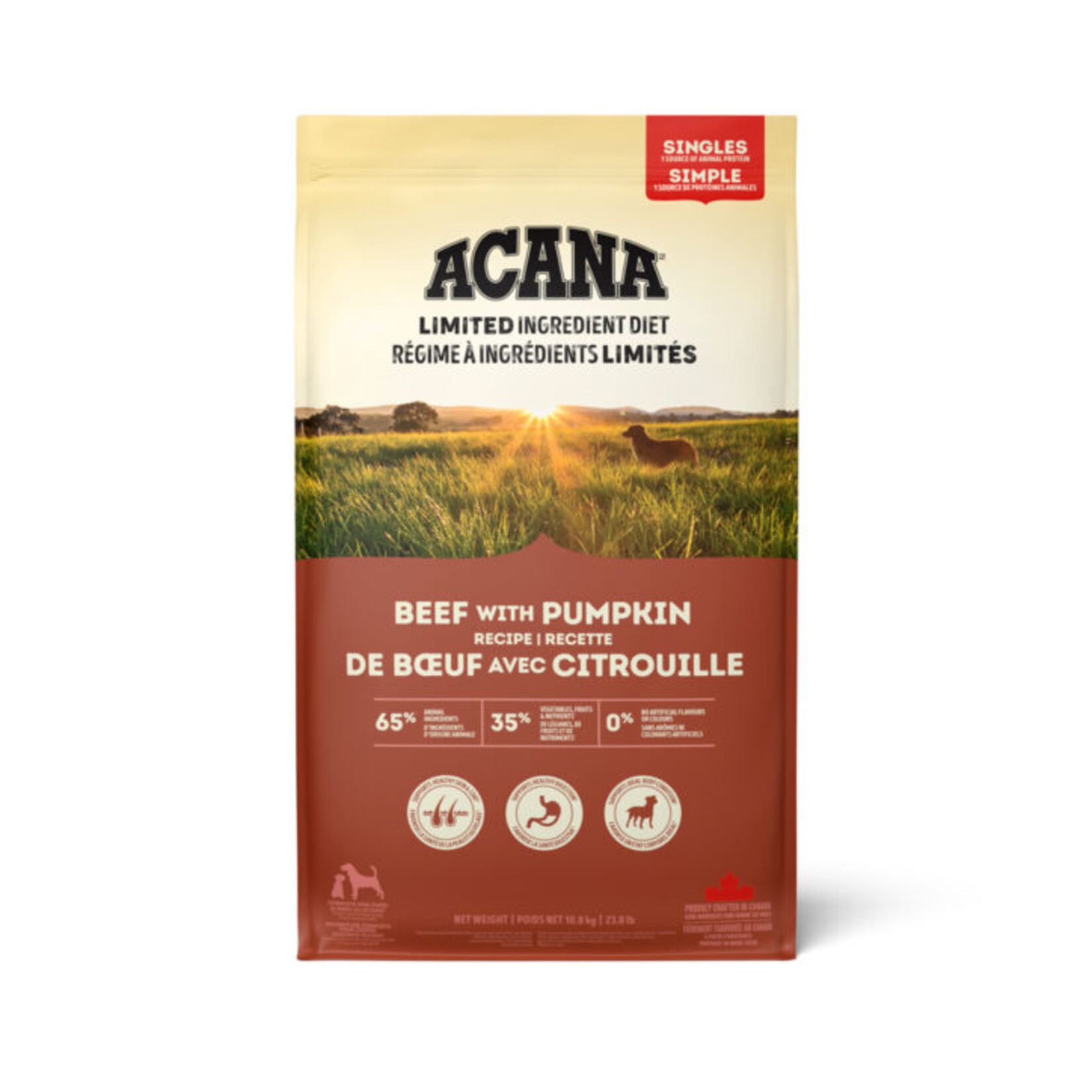 ACANA Croquettes pour Chien - Boeuf - Citrouille
