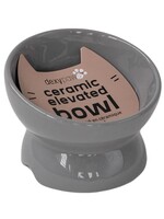 Bol Surélevé En Céramique Pour Chat 7oz / Gris