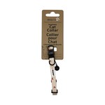 Polyester Cat Collar - Beige - Cherry Pattern / Medium