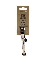Polyester Cat Collar - Beige - Cherry Pattern / Medium