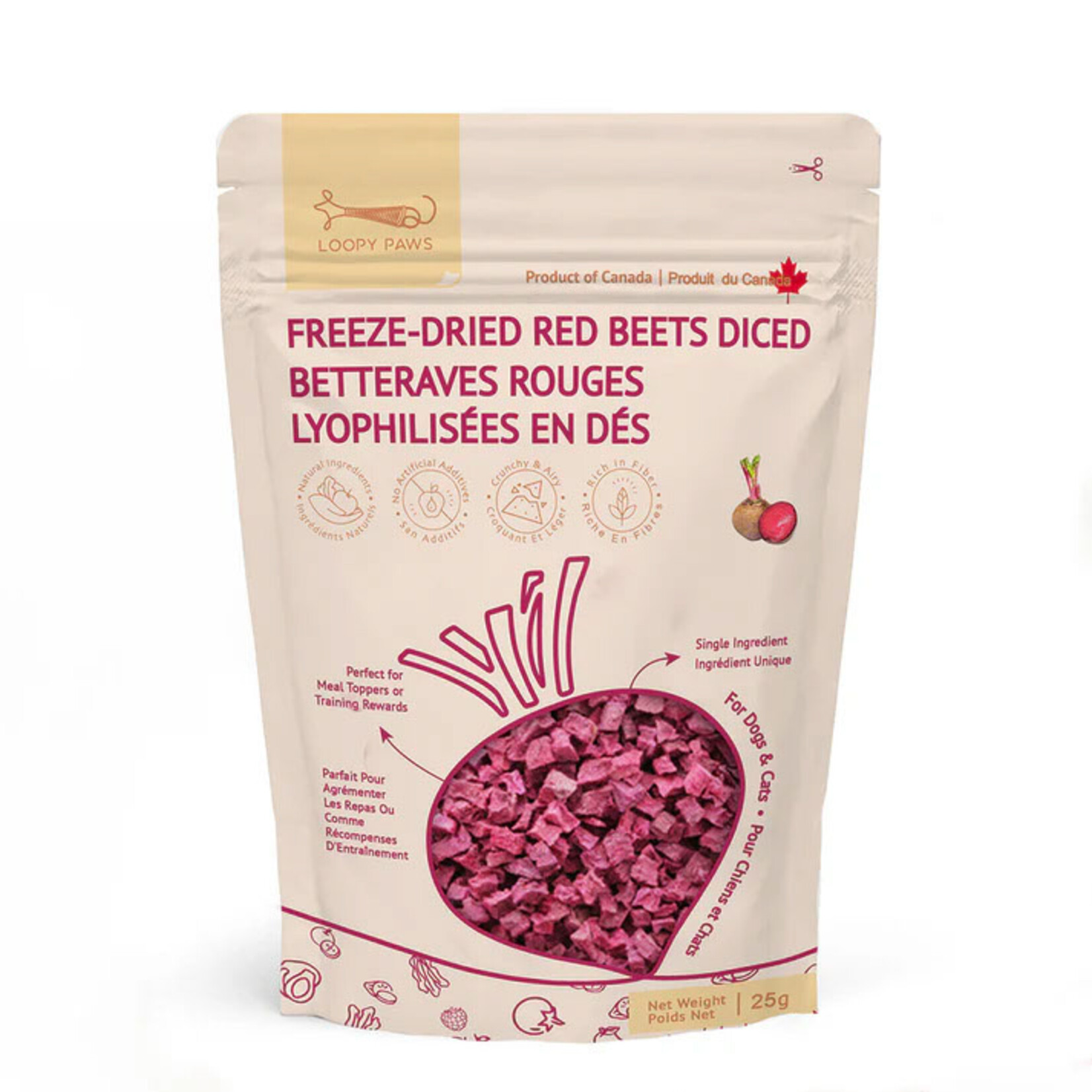 LOOPY PAWS Red Beetroot - Freeze-dried - Dietary supplement / 25 g