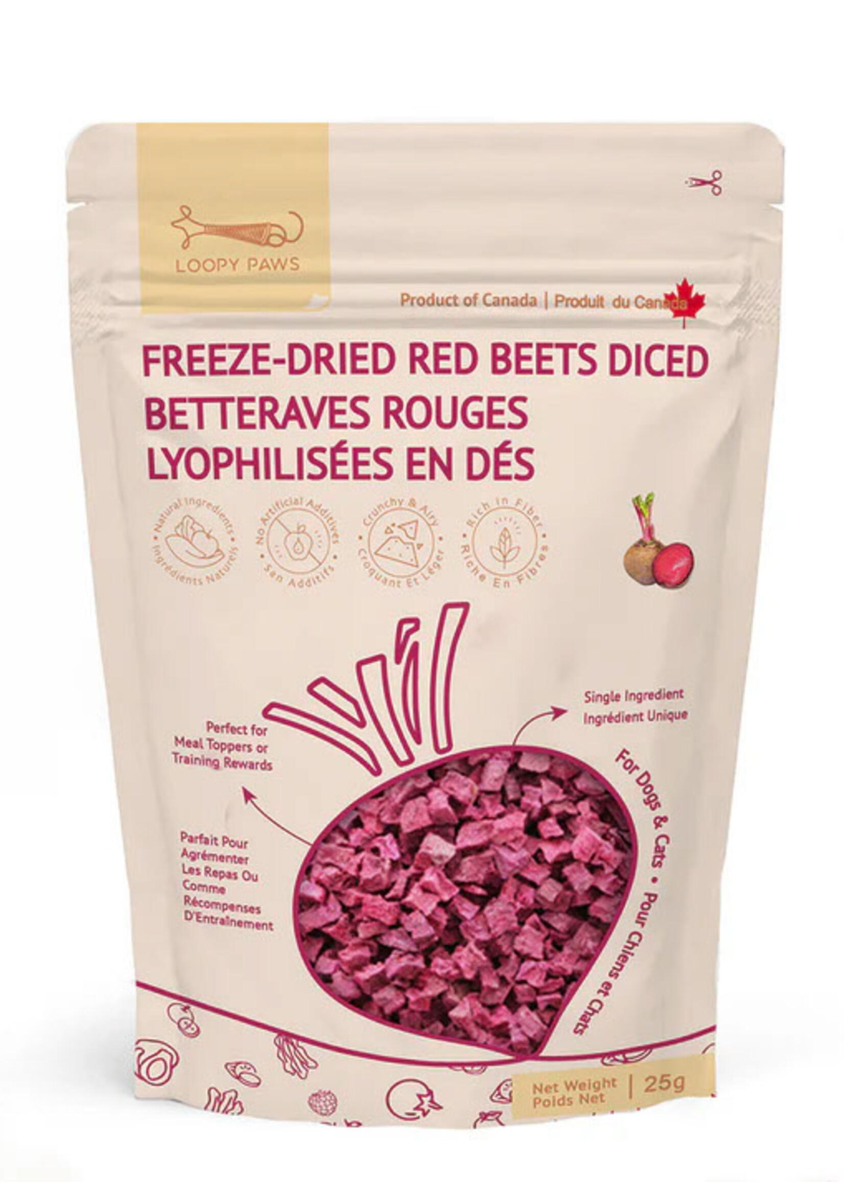 LOOPY PAWS Red Beetroot - Freeze-dried - Dietary supplement / 25 g
