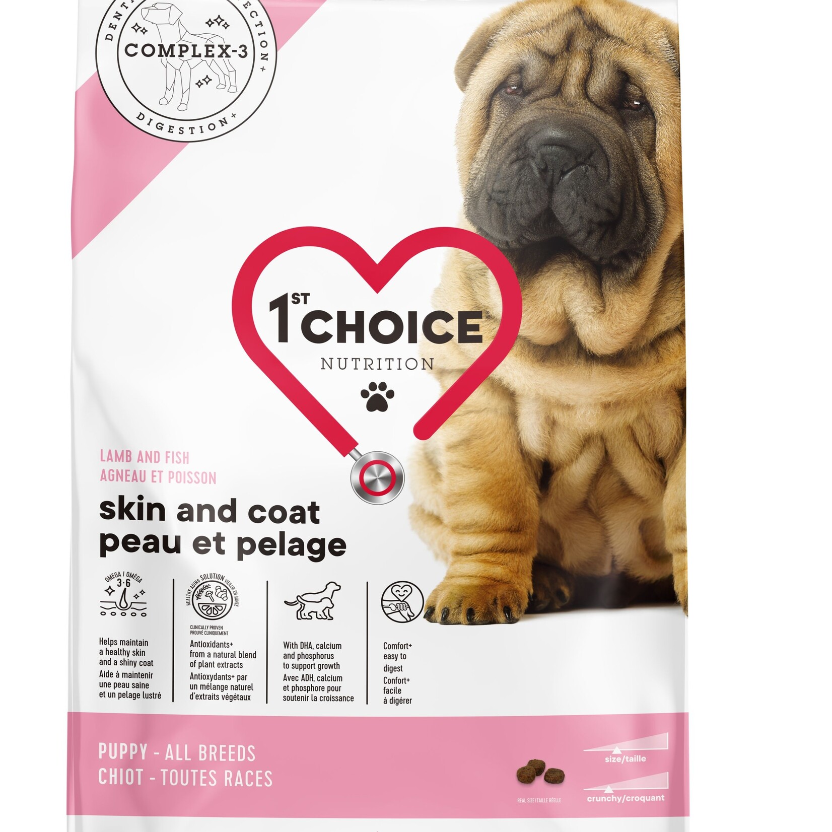 1St Choice Puppy Food, All Breeds, Skin and Coat - Lamb