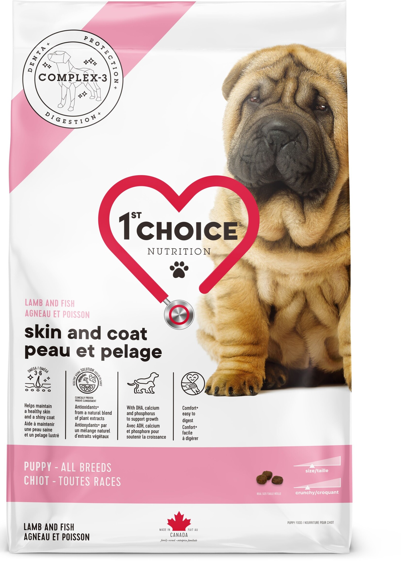 1St Choice Puppy Food, All Breeds, Skin and Coat - Lamb