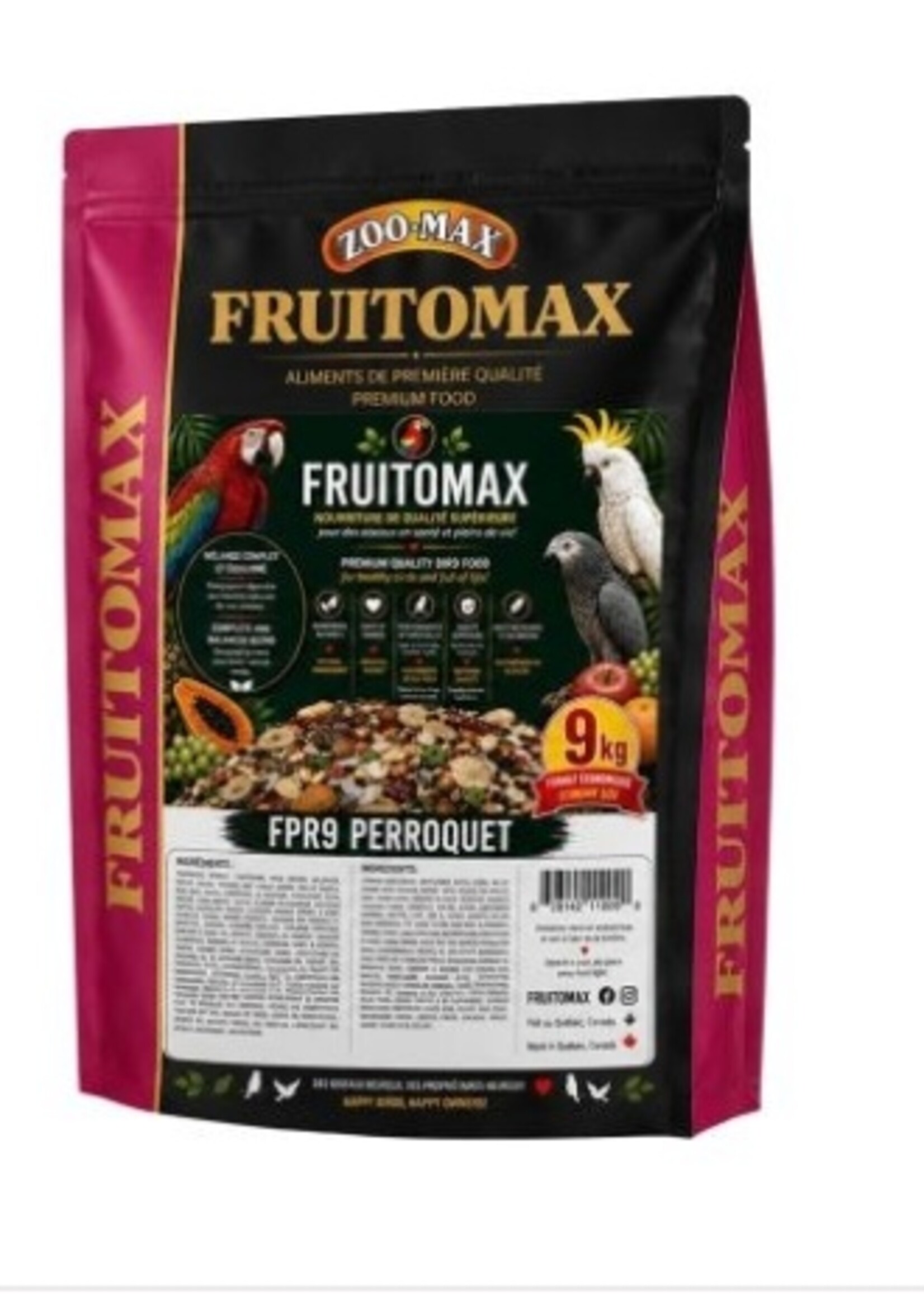Nourriture  Fortifiée - pour Perroquet - Fruits, Légumes et Noix / 9kg