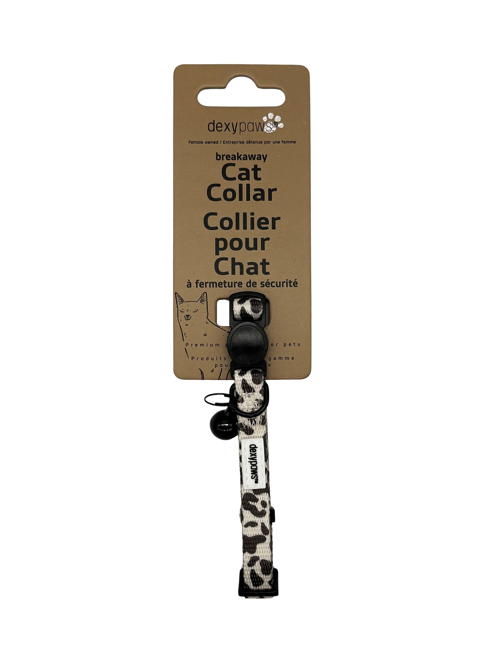 Collier En Polyester Pour Chat - Motifs Léopard  / Moyen