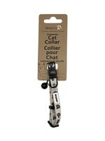 Polyester Cat Collar - Gray with Mushroom Patterns / Small