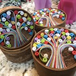 Lima Bean Cinnamon Bark Box with Quilling