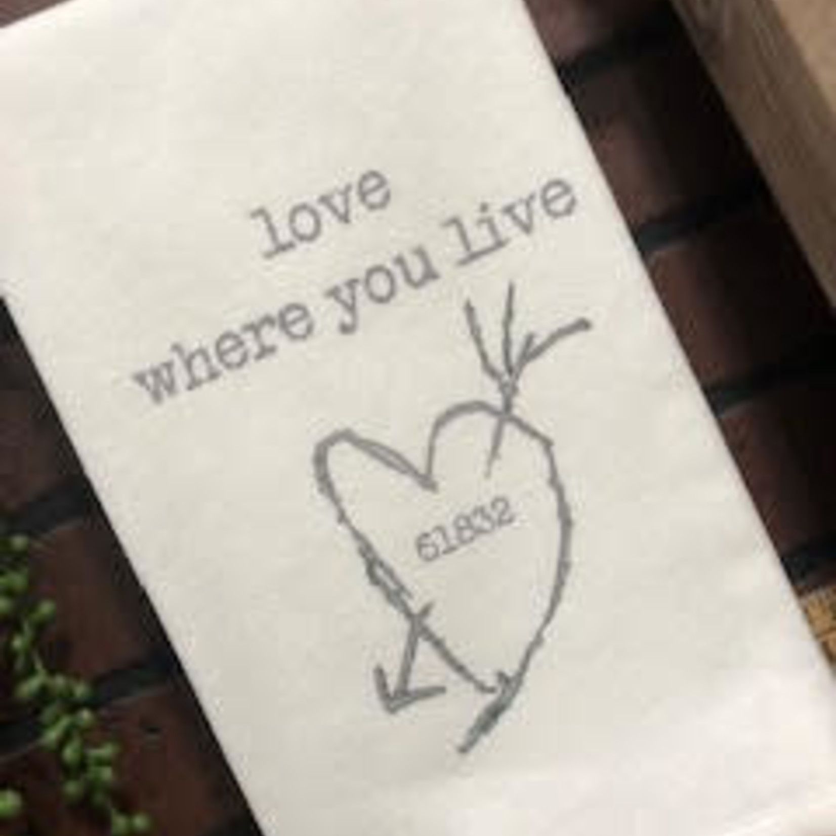 Lima Bean Tea Towel - Love Where You Live 61832