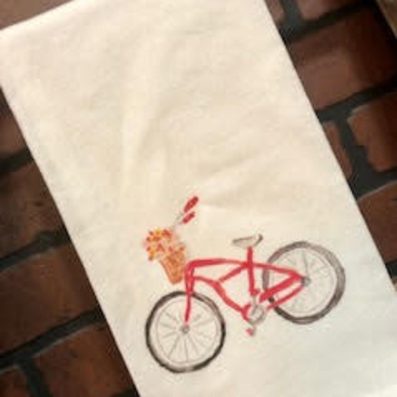 Lima Bean Tea Towel - Red Bike