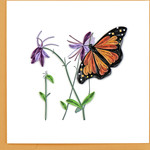 Lima Bean Quilled Greeting Card - Monarch Butterfly Card