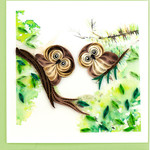 Lima Bean Quilled Greeting Card - Owlets