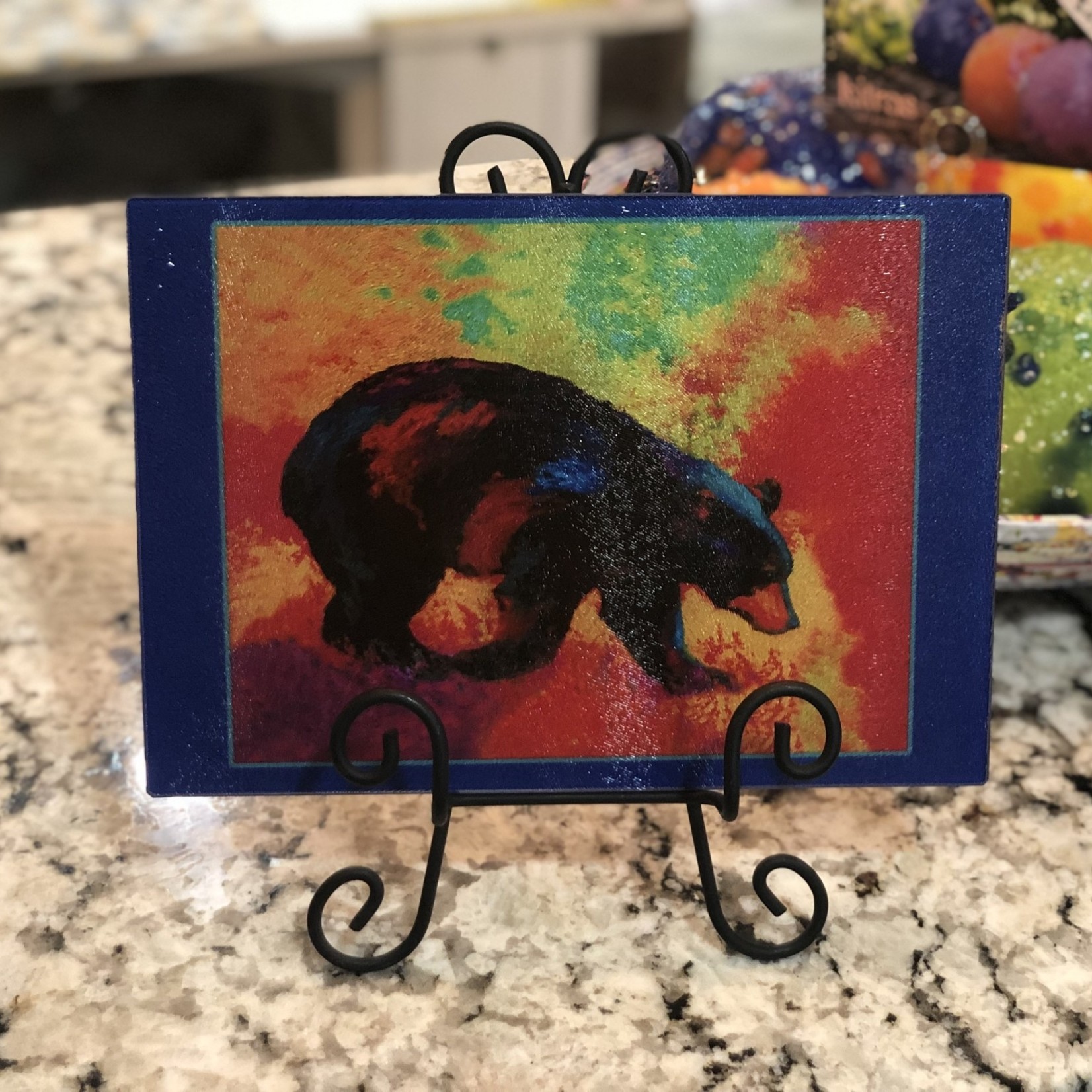 Lima Bean Cutting Board - Water Color Bear