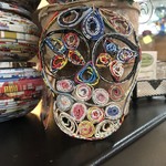 Lima Bean Recycled Paper Skull Ornament