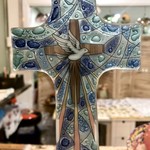 Glass Cross with Dove