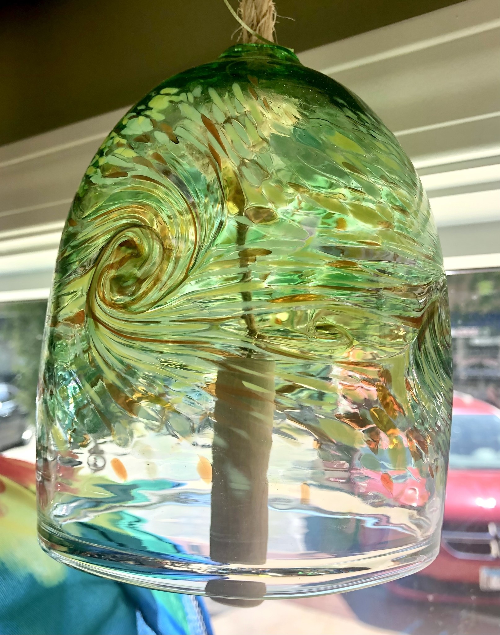 K Element Bell 8" Earth Lima Bean Glassworks & Gifts