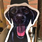 Lima Bean Black Lab Sticker