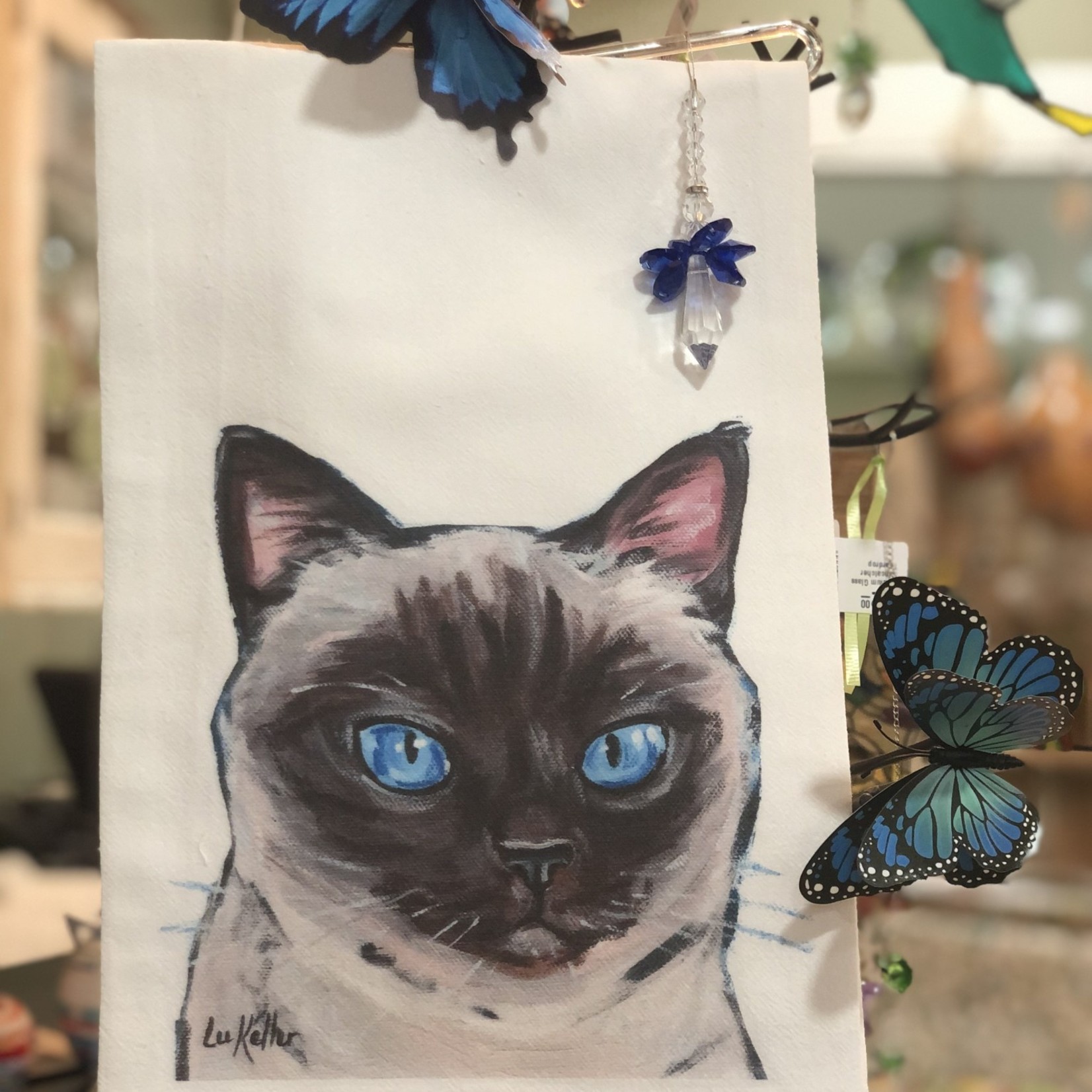 watercolor paintings of siamese cats