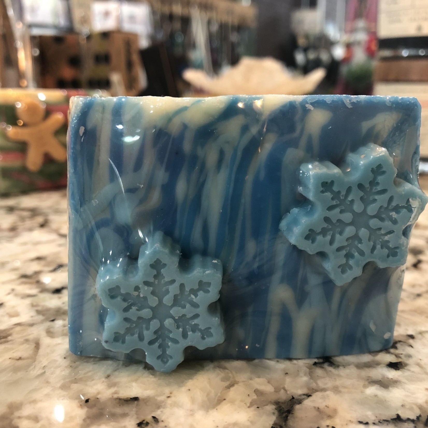 Lima Bean Organic Christmas Snowflakes Handmade Soap  - Fresh Snow