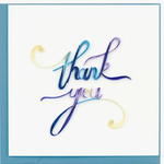 Lima Bean Quilled Card - Thank You Script