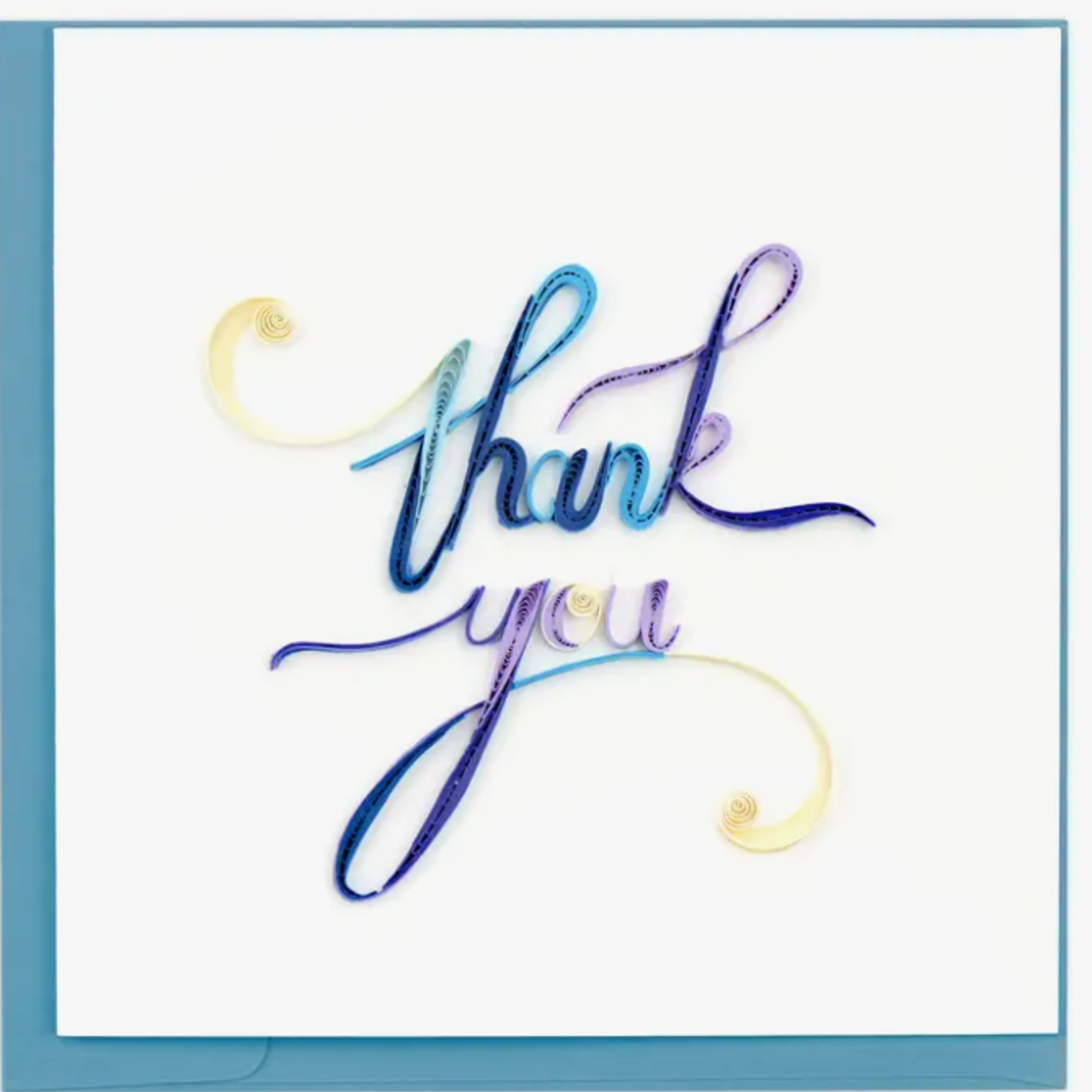 Lima Bean Quilled Card- Thank You Script