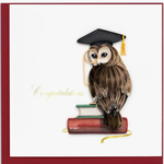 Lima Bean Quilled Card - Graduation Owl