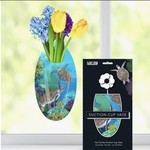 Lima Bean Suction Cup Vase - Sea Turtles Oval