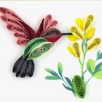 Lima Bean Quilled Hummingbird - 2x3 Note/Giftcard
