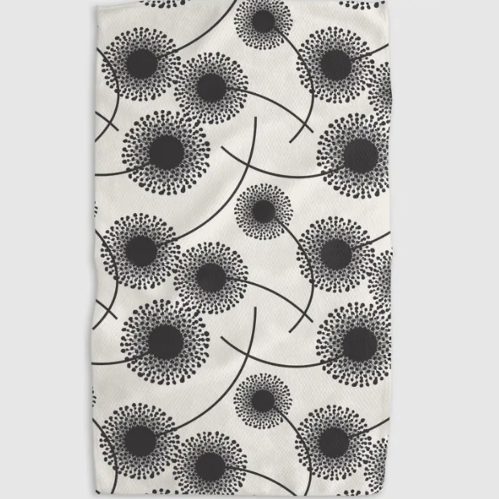 Lima Bean Geometry Fully Bloomed “Not  Paper Towel” Tea Towel
