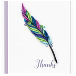 Lima Bean Quilled Quill & Ink Thanks - 2x3 Note/Giftcard