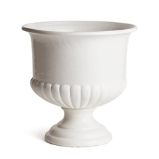 Mirabelle Decorative Pedestal Bowl Lg, White 15x15x14.25