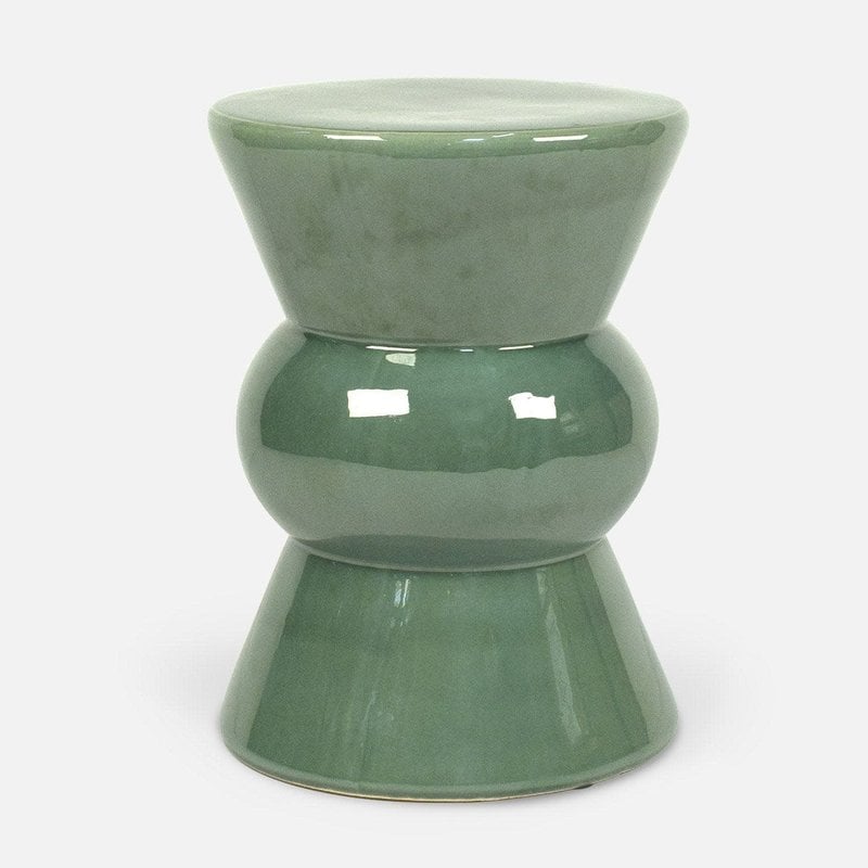 Teagan Jade Ceramic Stool 13 x 17"H