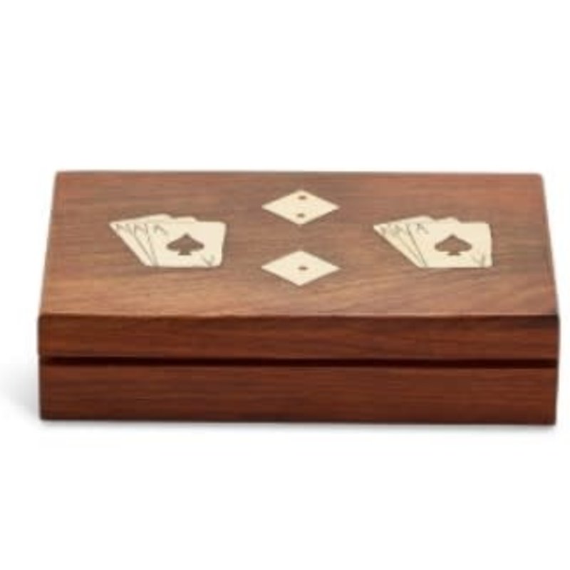 Playing Card/Dice Game Set, Wood Crafted,