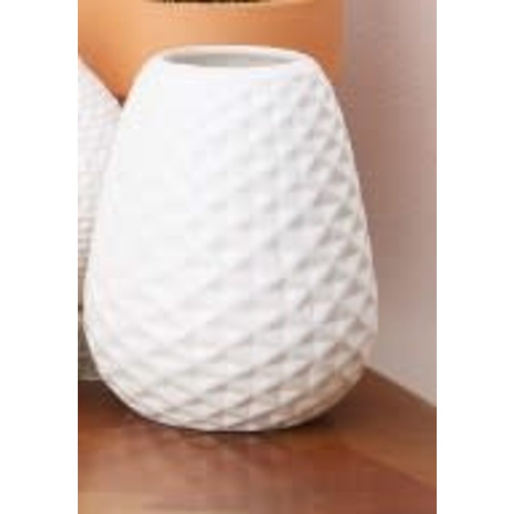 Sm Wht Artisan Vase, White, Sm/Asst