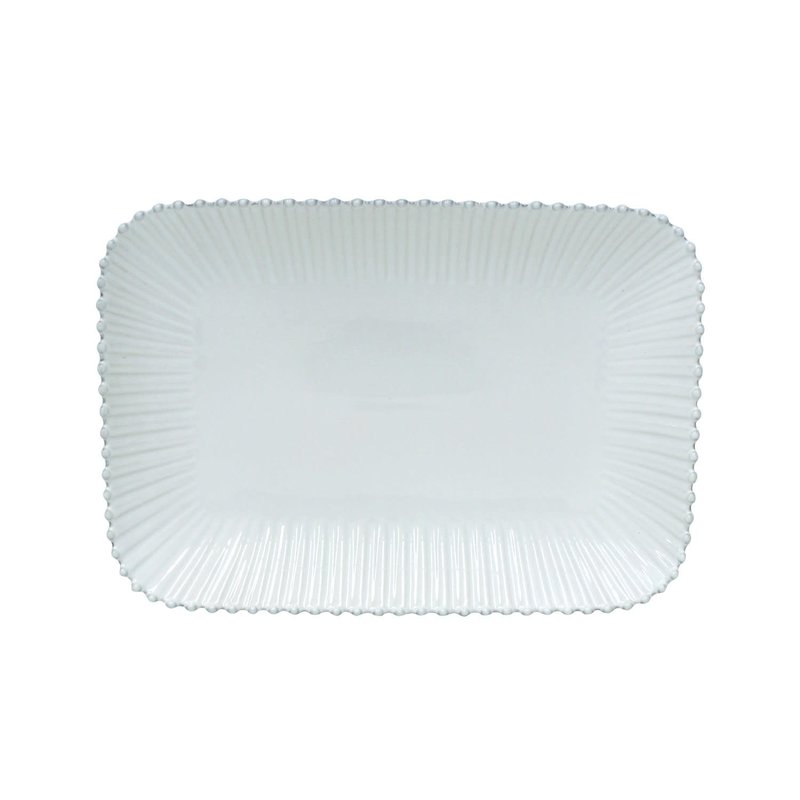 Pearl White Rectangular Platter 16"