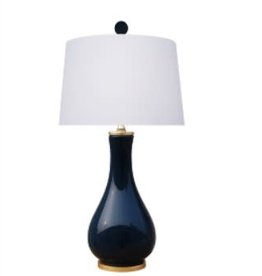 Dark Navy Blue Vase Lamp