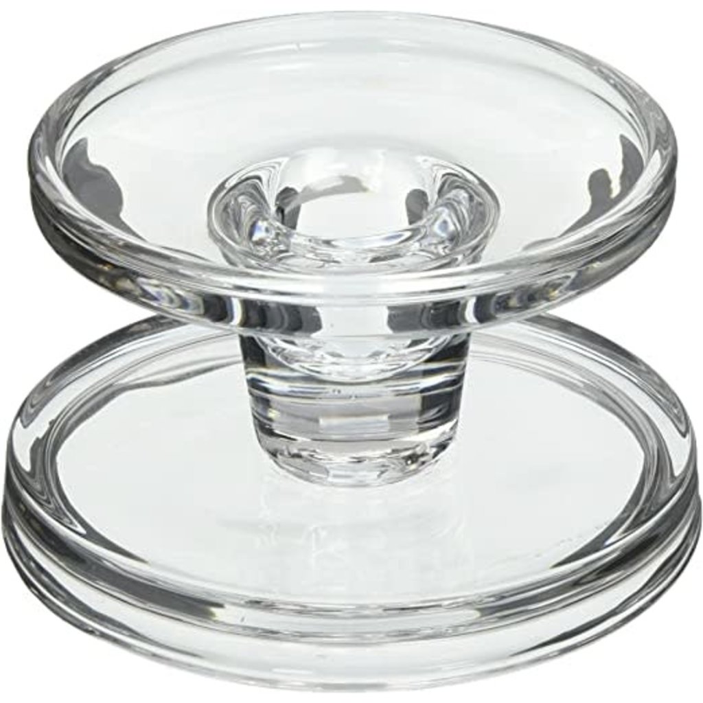 Bobbin Reversible Candleholder Glass