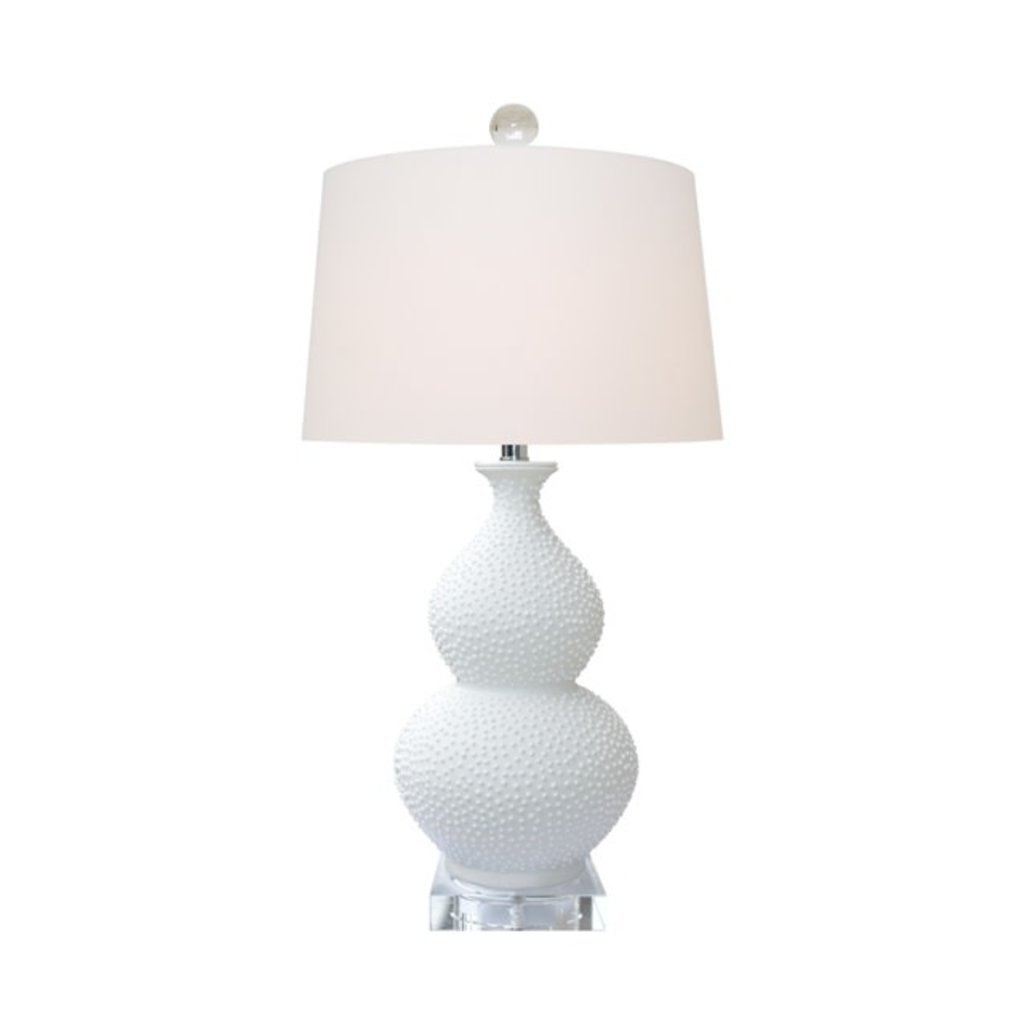 Lamme Pearl White Gourd Lamp 22"H  x 14"D (Includes Shipping to MA)