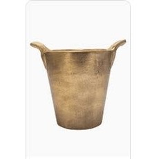 Lamme Brass Ice Bucket, Alum, Small (Includes Shipping to MA)
