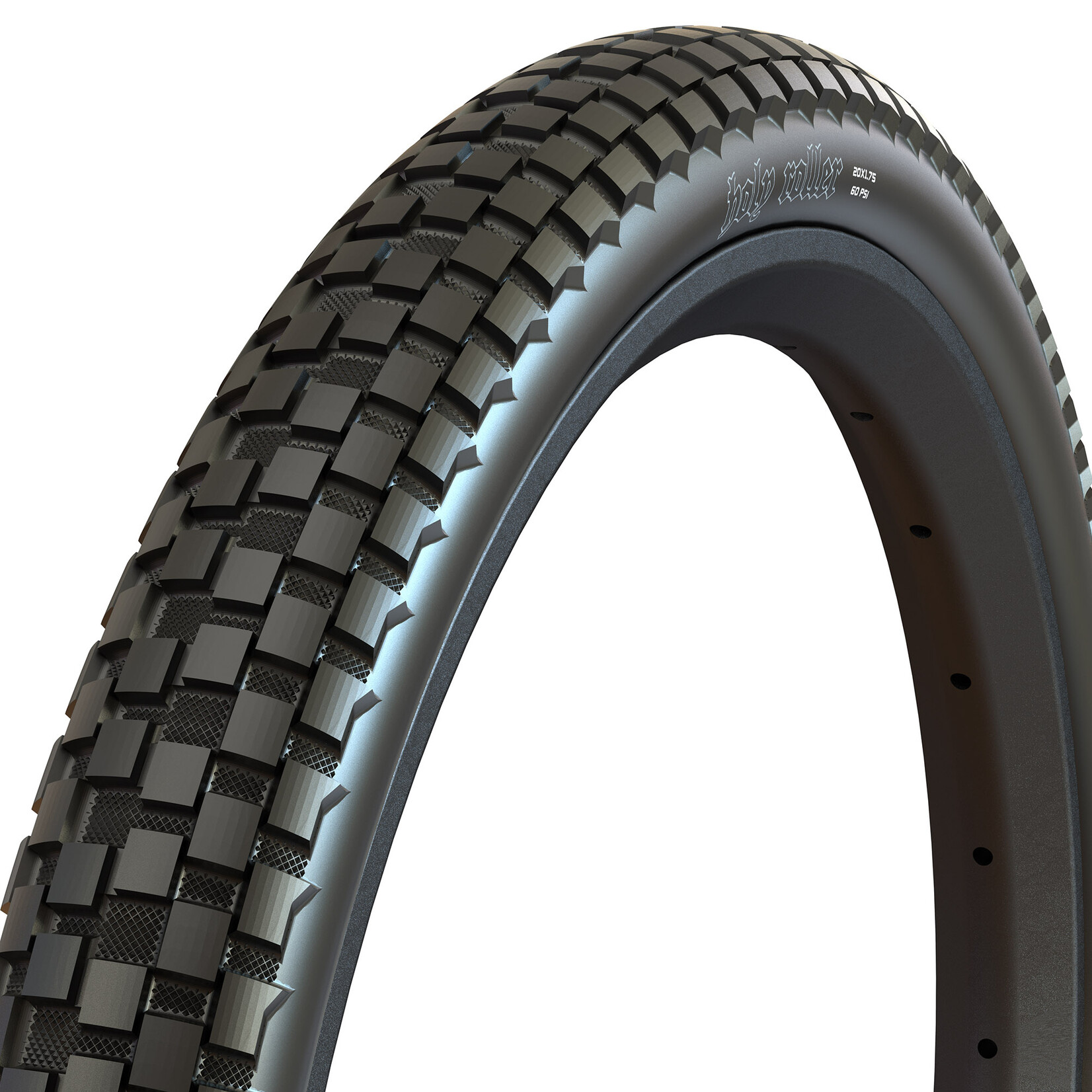 MAXXIS Maxxis Holy Roller Tire - 20 x 1.95, Clincher, Wire, Black, Single
