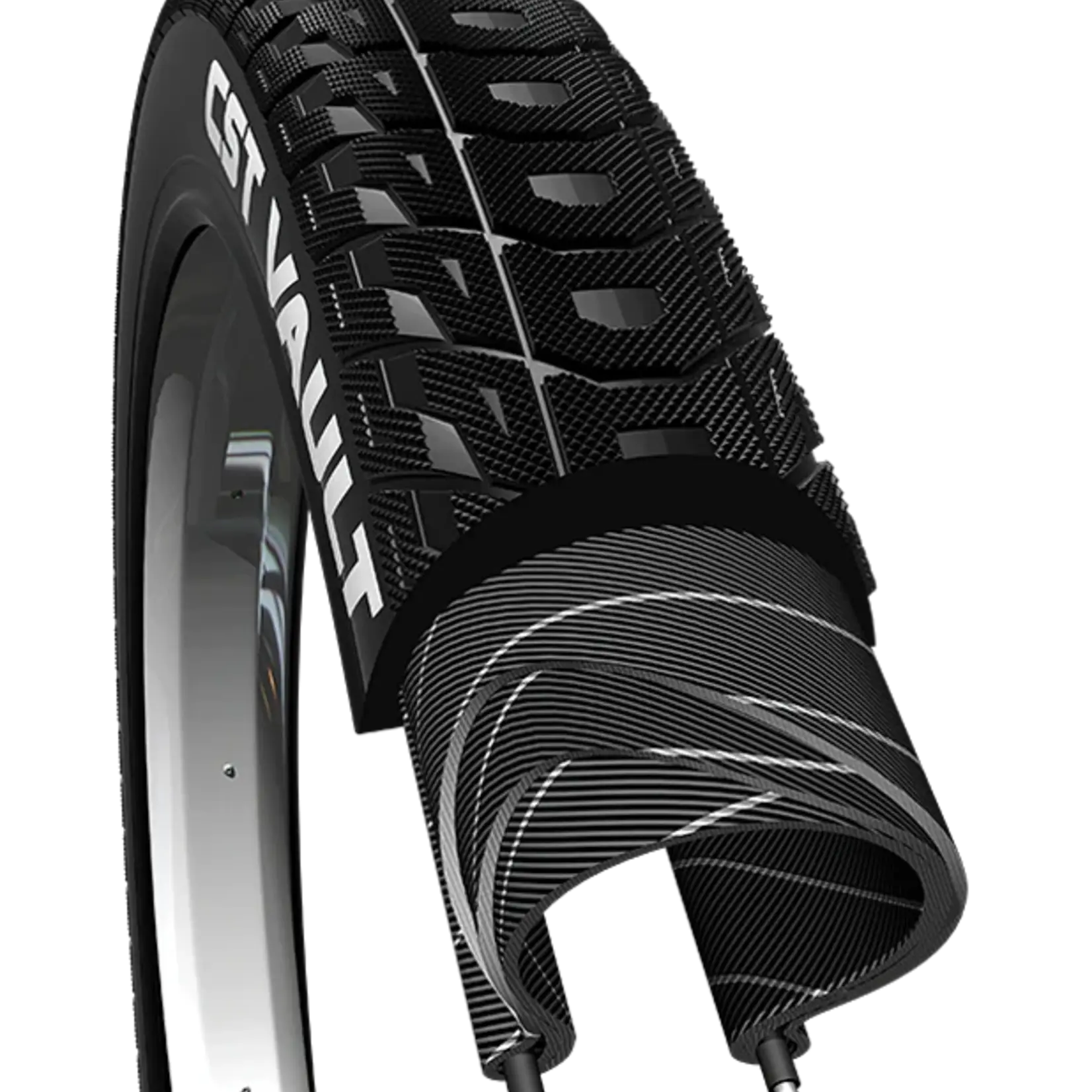 CST CST Vault Tire - 20 x 2.2, Clincher, Wire, Black